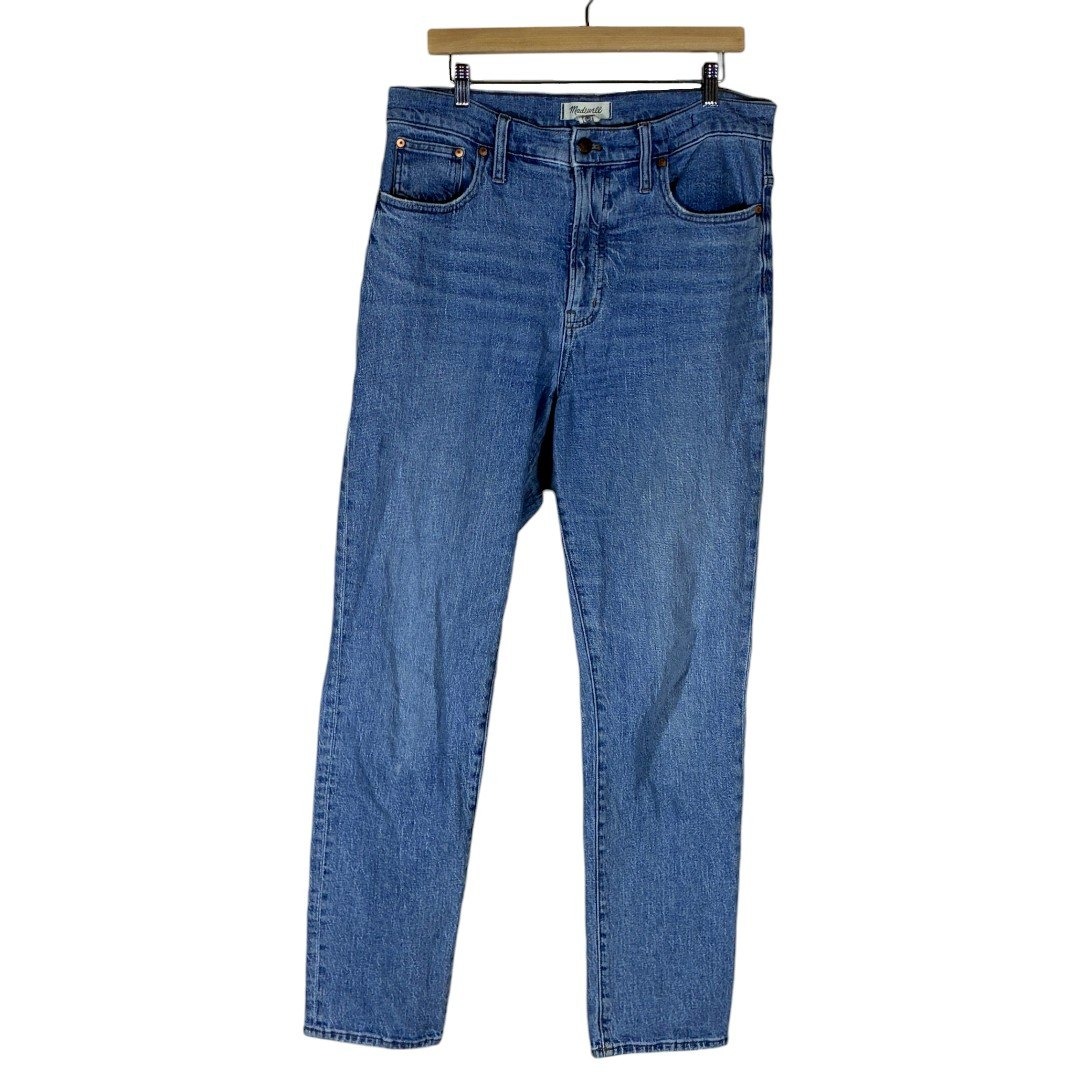 Madewell The Perfect Vintage Jean Solid Denim Pants Blue High Rise Size 31